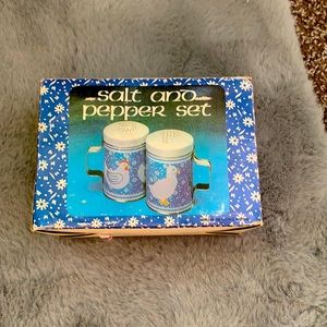 $15 sale Vintage salt and pepper set with OG box